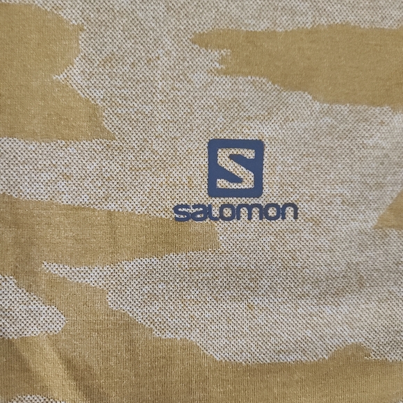 SALOMON XA Camo Performance Tee yellow mustars camo size large - Picture 7 of 10